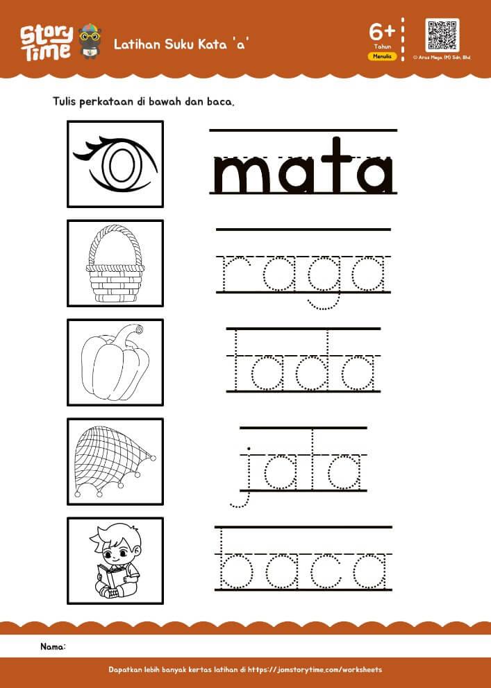 Latihan Suku Kata 'a' preview 1