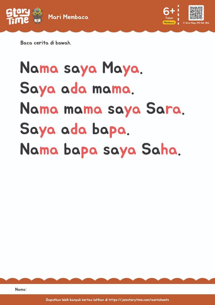 Mari Membaca (Suku Kata "a") preview 1