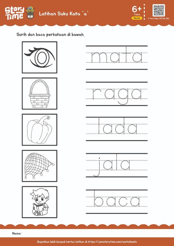 Latihan Suku Kata "a" preview 1