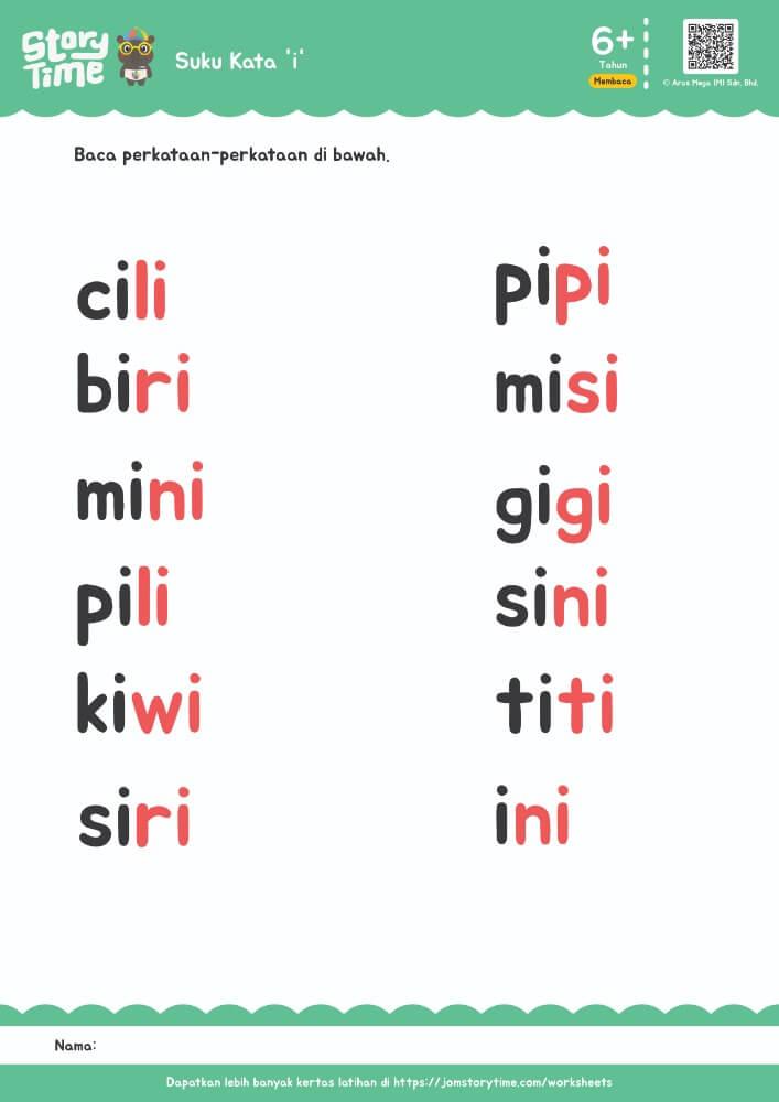 Gabungan Suku Kata "i" preview 1