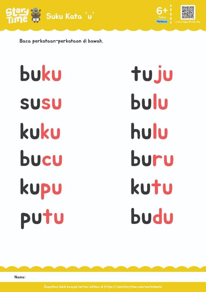 Gabungan Suku Kata "u" preview 1