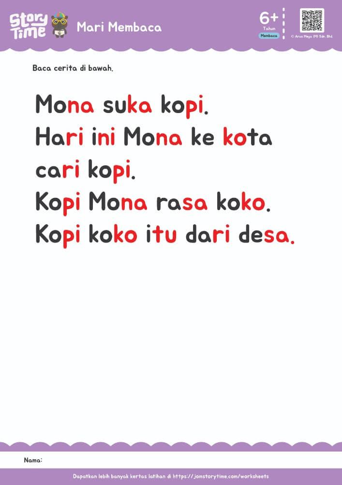 Mari Membaca (Suku Kata "o") preview 1