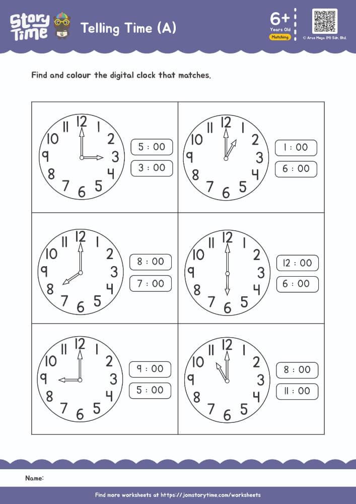 Telling Time (A) preview 1