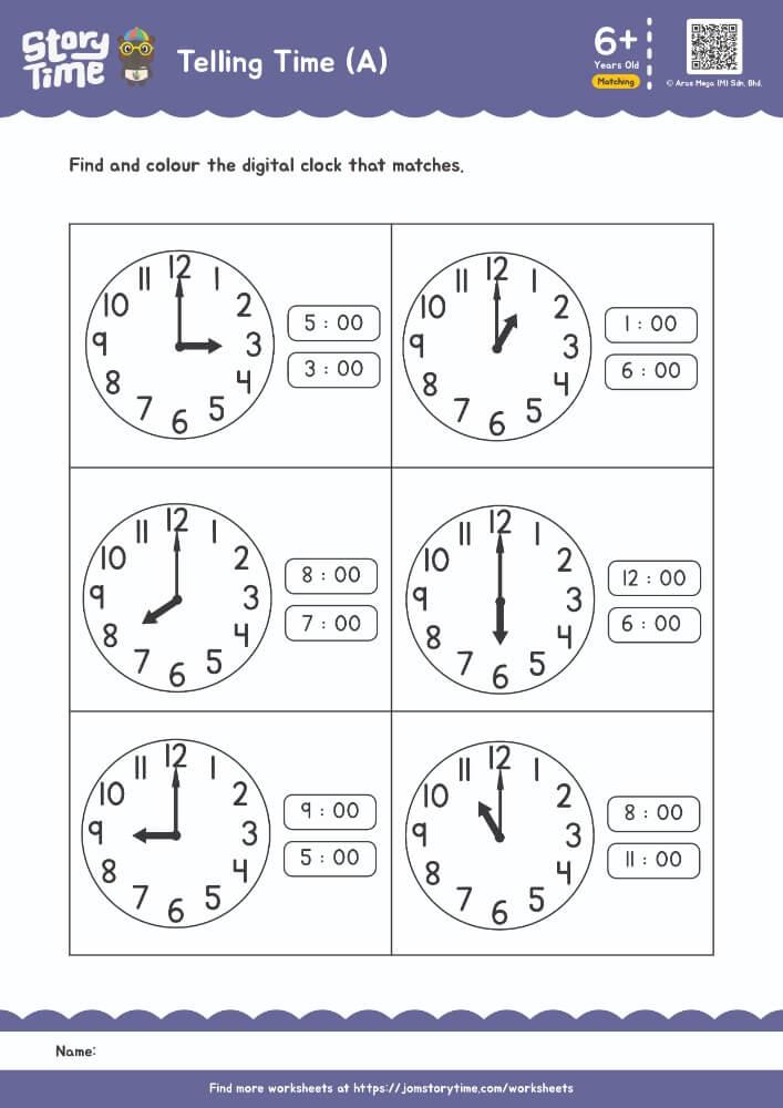 Telling Time (A) preview 1
